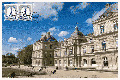Luxembourg Gardens (Contemporary) Postcard | Paris | Jaime Scatena