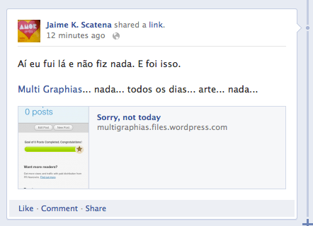 E foi isso | Facebook | Jaime Scatena