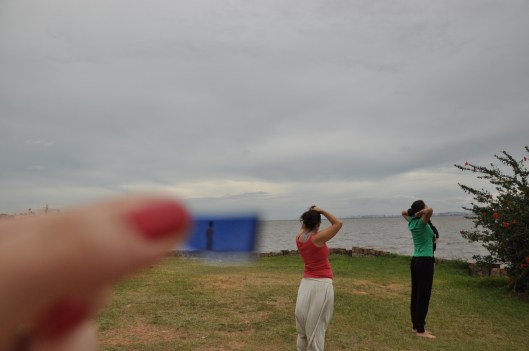 blue glass and a landscape | Guaíba | gabriela Canale