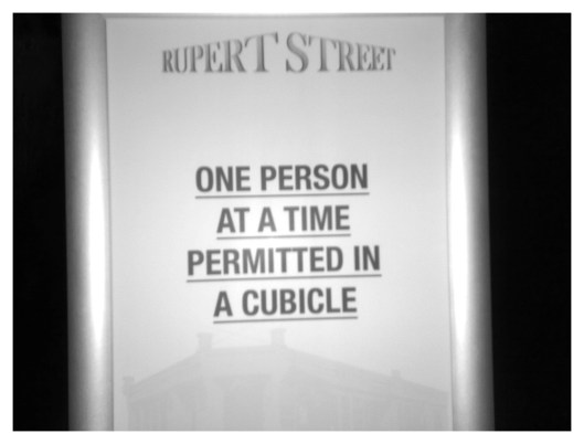 one person at a time  | London | R.Cambusano