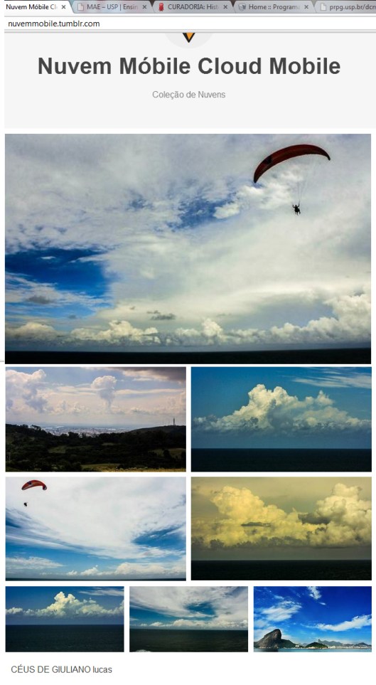 nuvem mobile coletiva | webland celeste | Gabriela Canale sobre céus de Giuliano Lucas e Tumbler de Moema Freitas