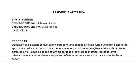 residencia artistica | Vitória | Gabriela Canale