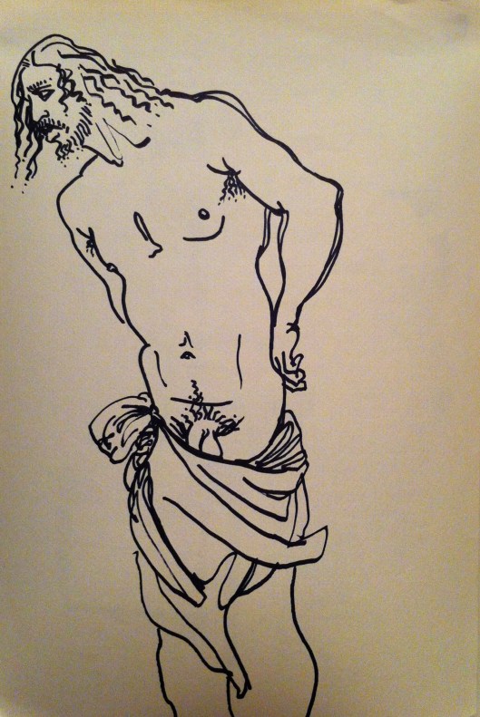 Ink Study - Caravaggio's Flagellation of Christ | Boston | Matthew Ivan Cherry